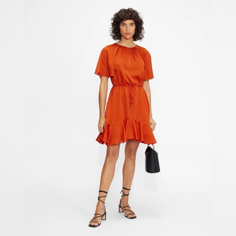 TED BAKER - Elsieee Dress. Mini Length, self-tie belt. US 4